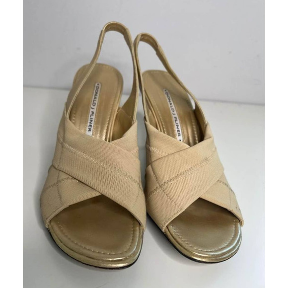 Donald J Pliner Jam Tan Slingback Heel Sandals 8.5 M - Picture 2 of 6